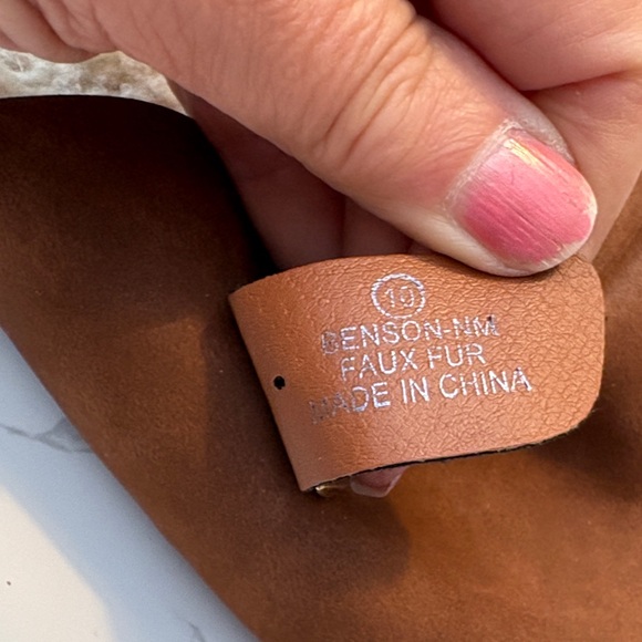 Nicole Miller like new Women’s brown Slip-On Clog with Shearling Lining size 10 - Picture 3 of 10